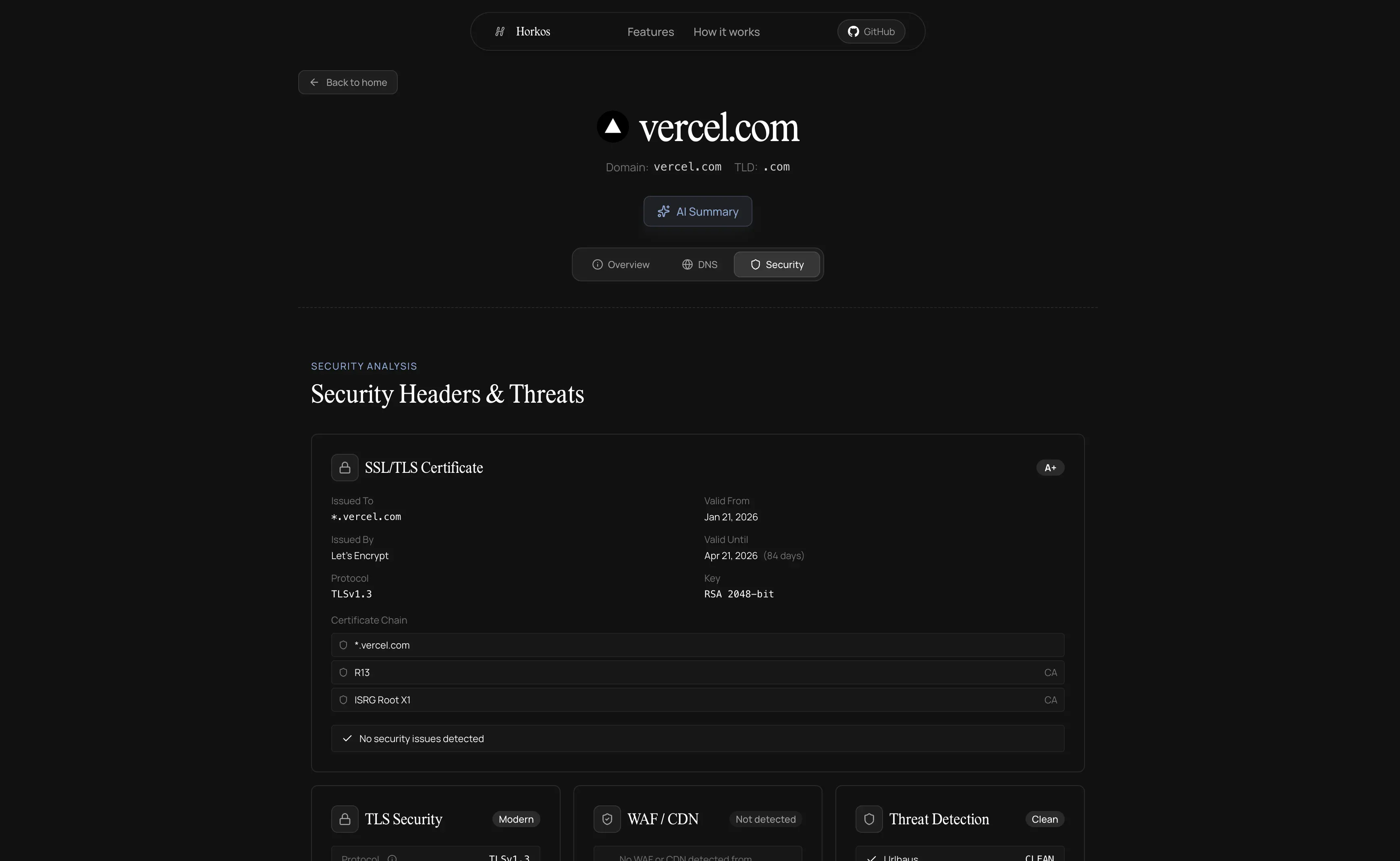 Horkos Audit AI screenshot