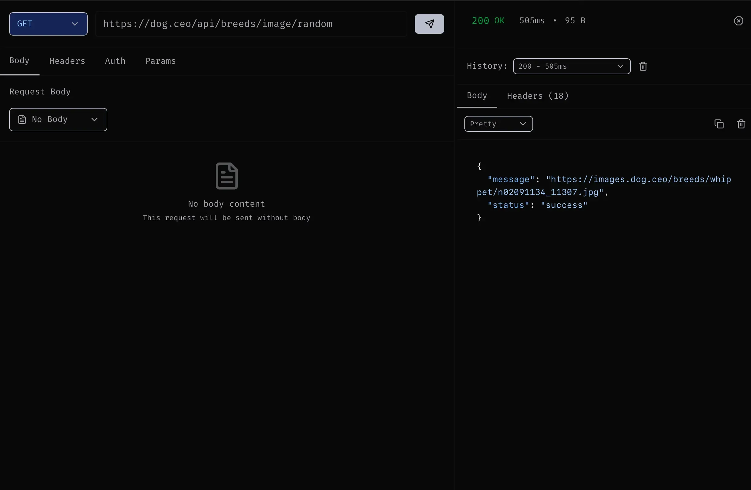 Erynthis API Client screenshot